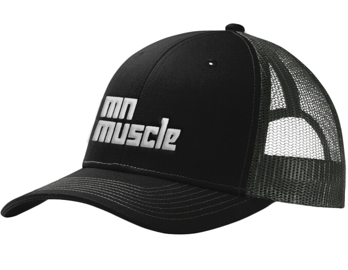 MN Muscle Snapback Trucker Hat Black/Grey Steel